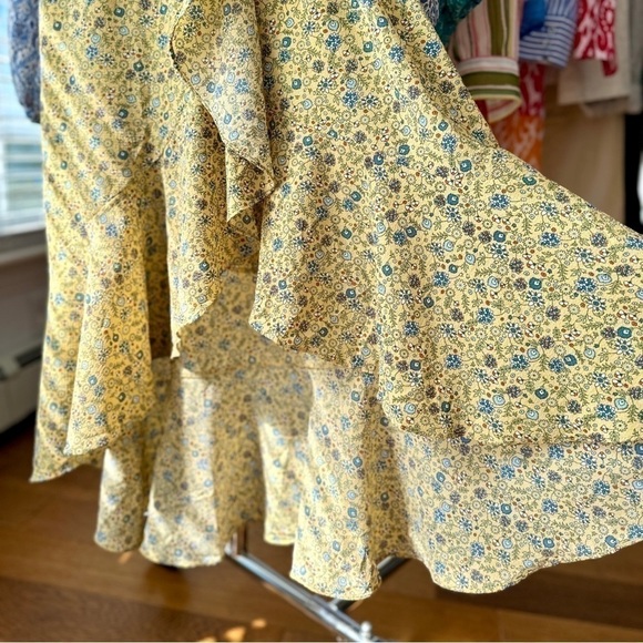 Max Studio wrap maxi dress with short  sleeves, ruffles - Picture 10 of 14